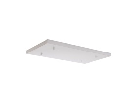 D0887WH/NH  Hayes No Hole 550mm x 320mm Linear Rectangle Ceiling Plate White
